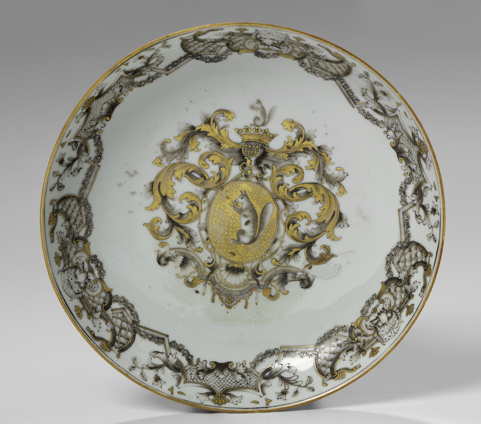 Bord met familiewapen Sichterman